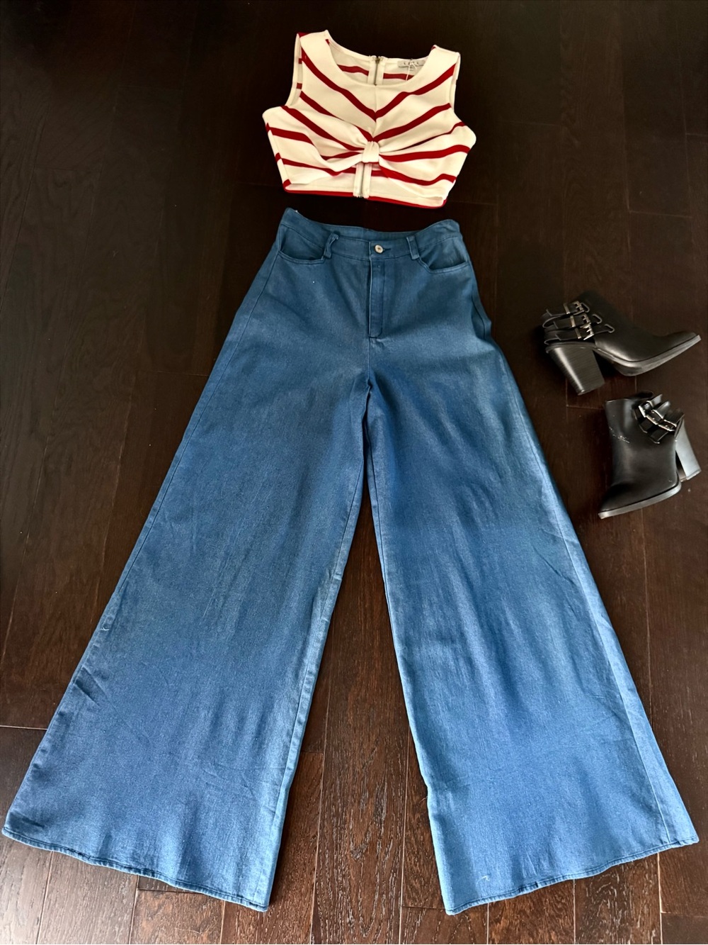 Denim Palazzo Pants